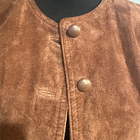 Vintage Lord & Taylor Suede Cropped Jacket - Picture 11 of 16